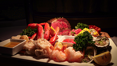 crab and prime rib