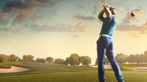 golfer swinging